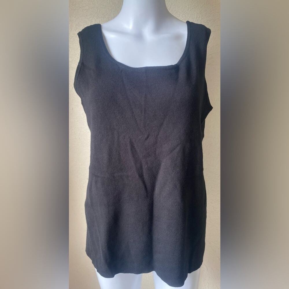 Whisper Knit Louis Dell’Olio | Women's Black Soft Stretchy Tank Top | Medium